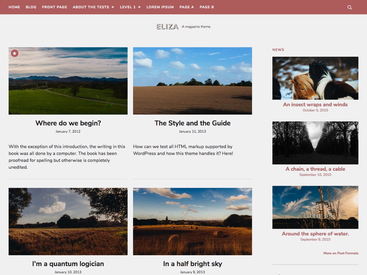 Eliza theme screenshot