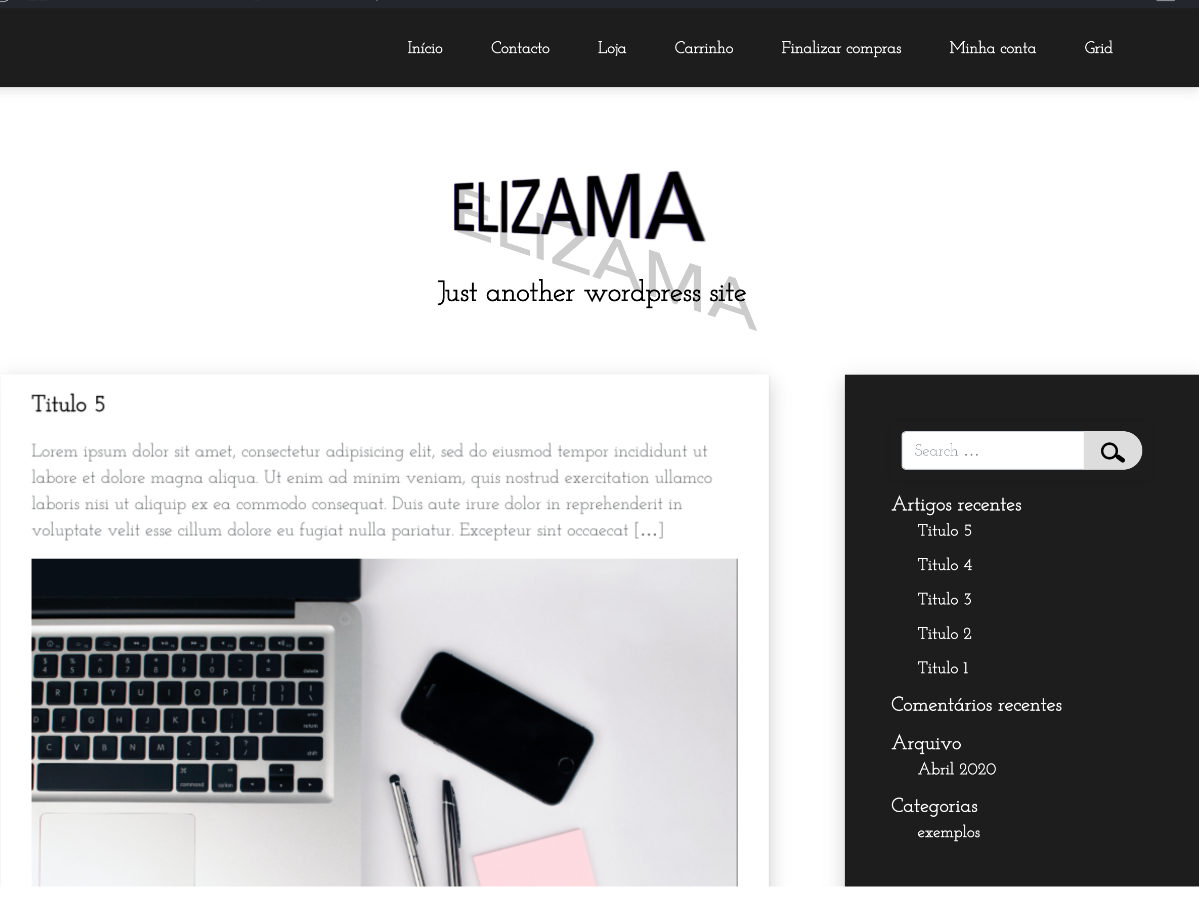 Elizama theme screenshot