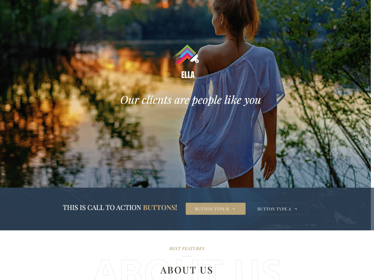 Ella Parallax One Page theme screenshot
