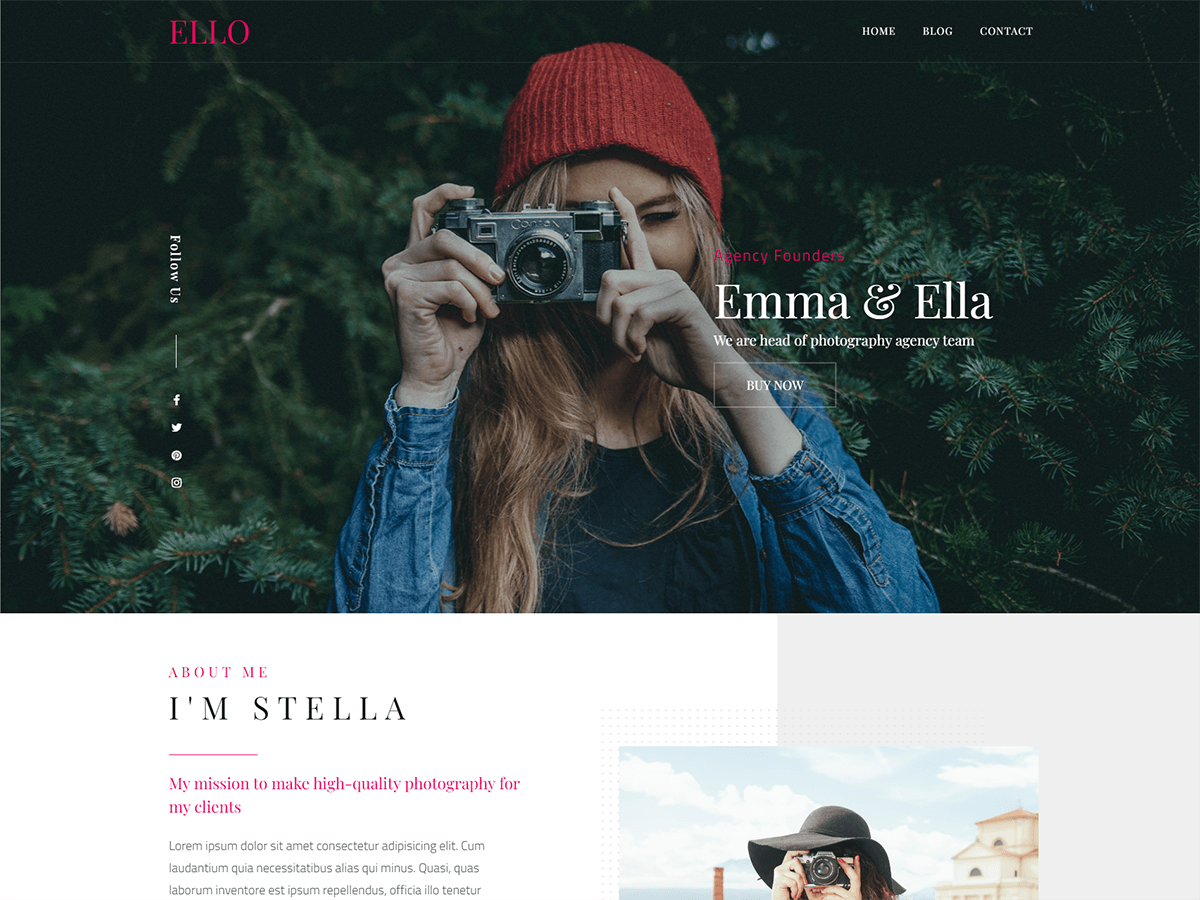 Ello Lite Photography theme screenshot