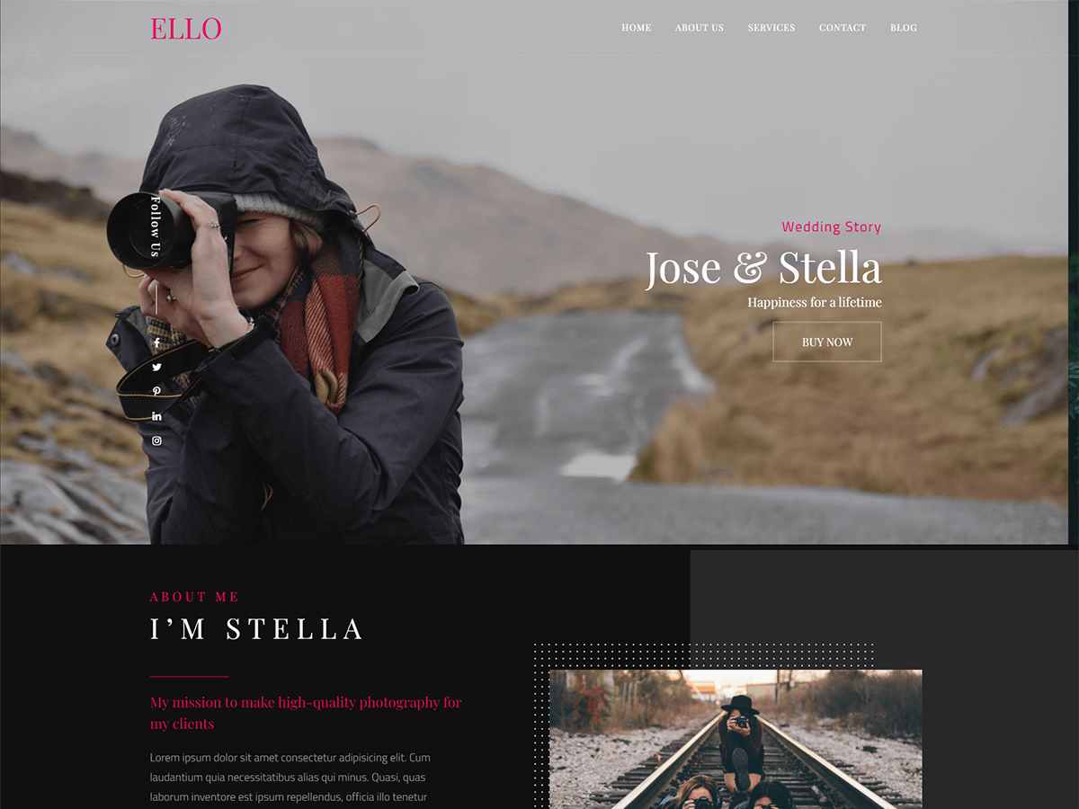 Ello Photographer Services theme screenshot