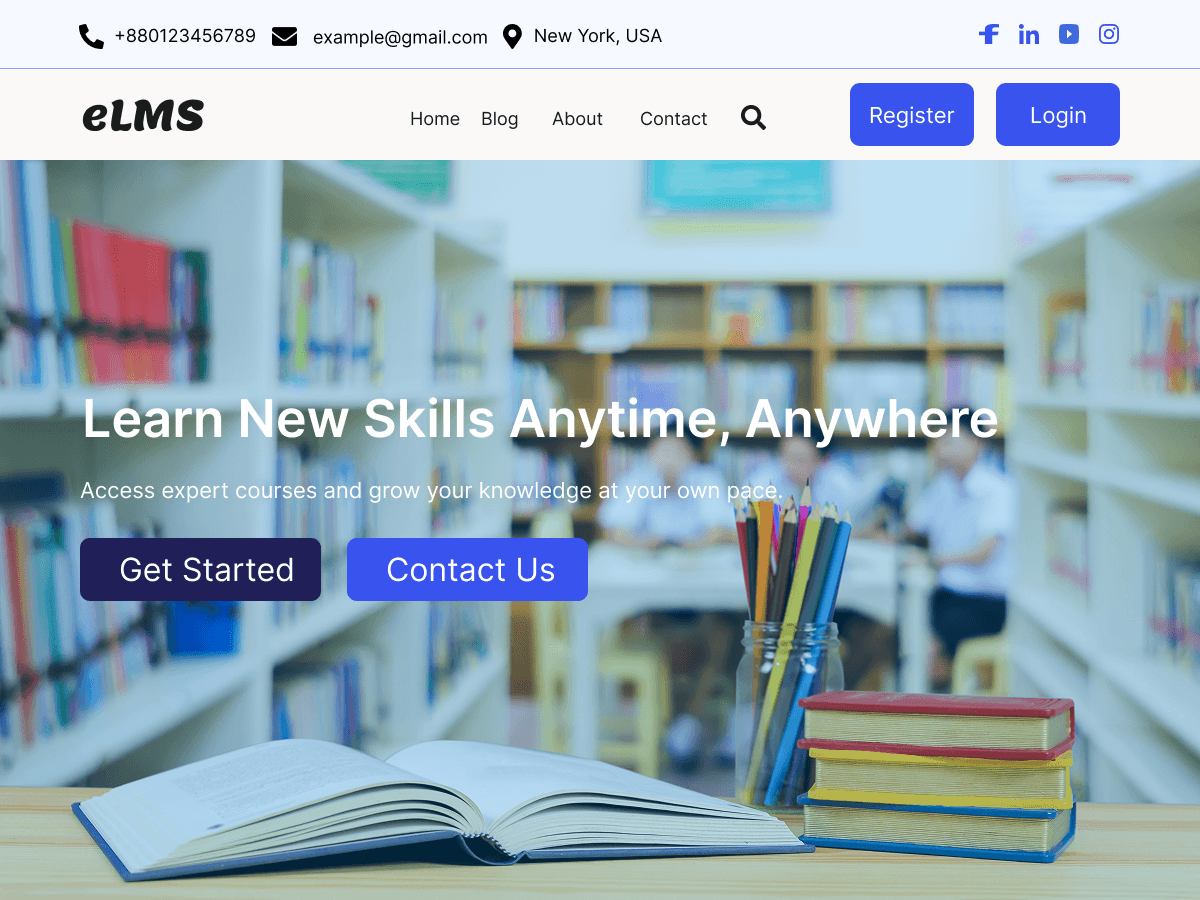 eLMS theme screenshot