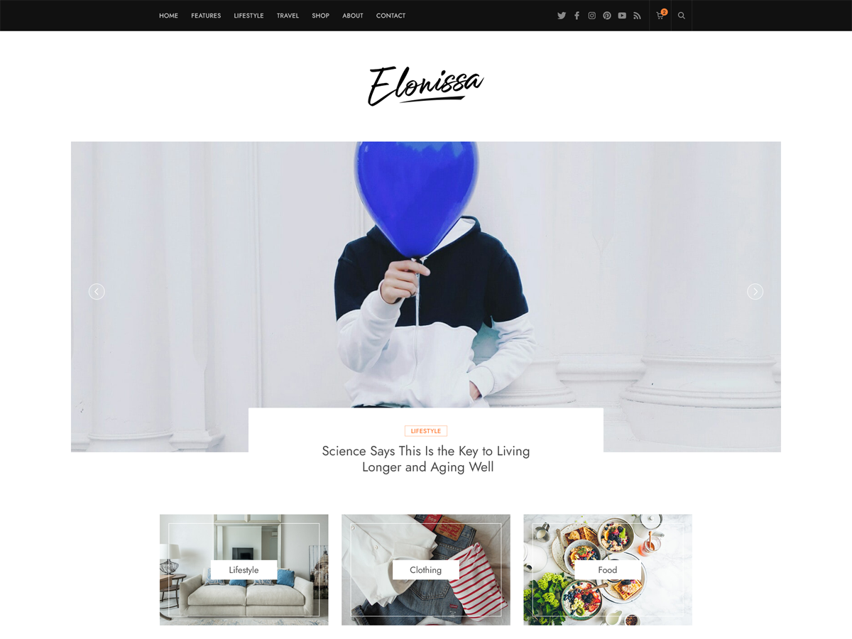 Elonissa theme screenshot