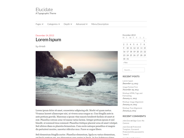 Elucidate theme screenshot