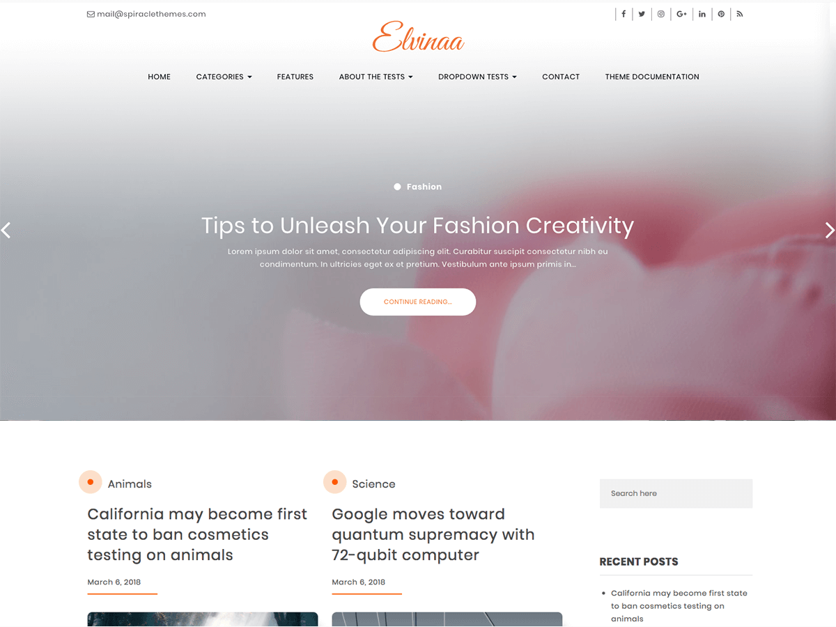 Elvinaa theme screenshot