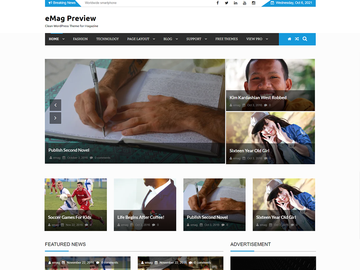 eMag theme screenshot