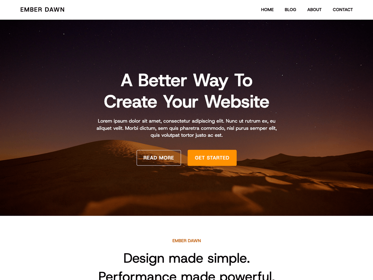 Ember Dawn theme screenshot