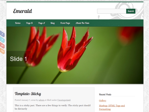 Emerald theme screenshot