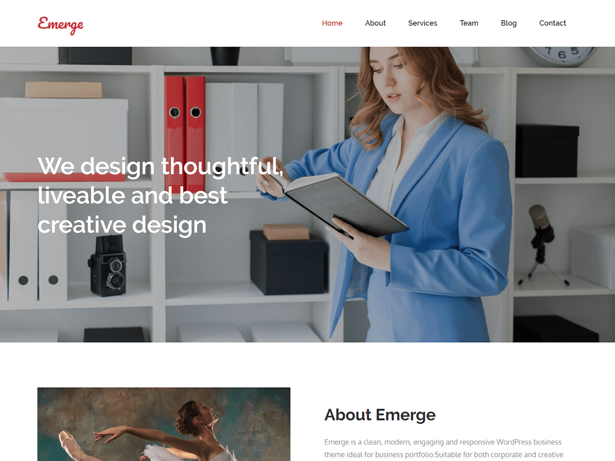 Emerge theme screenshot