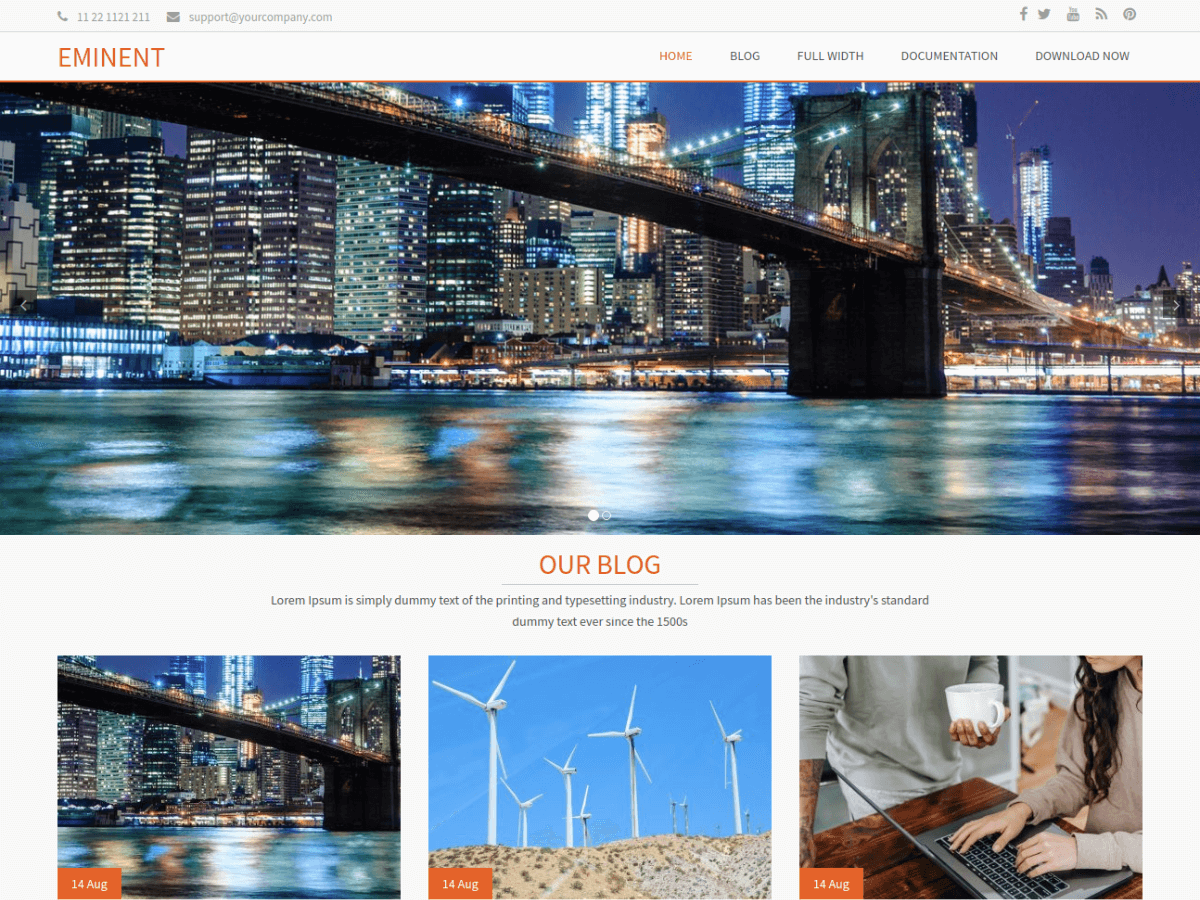Eminent theme screenshot