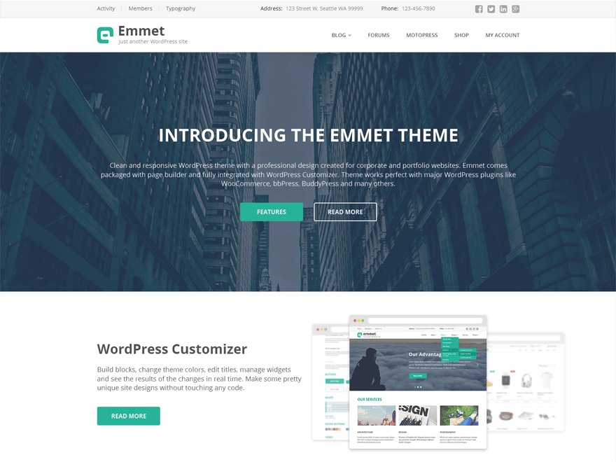 Emmet Lite theme screenshot
