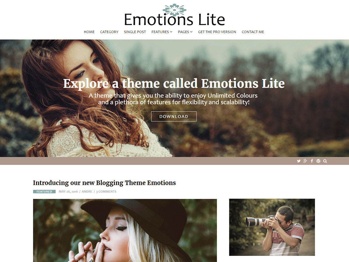 Emotions Lite theme screenshot