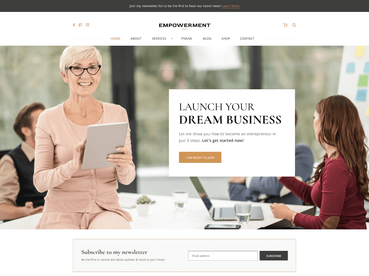 Empowerment theme screenshot