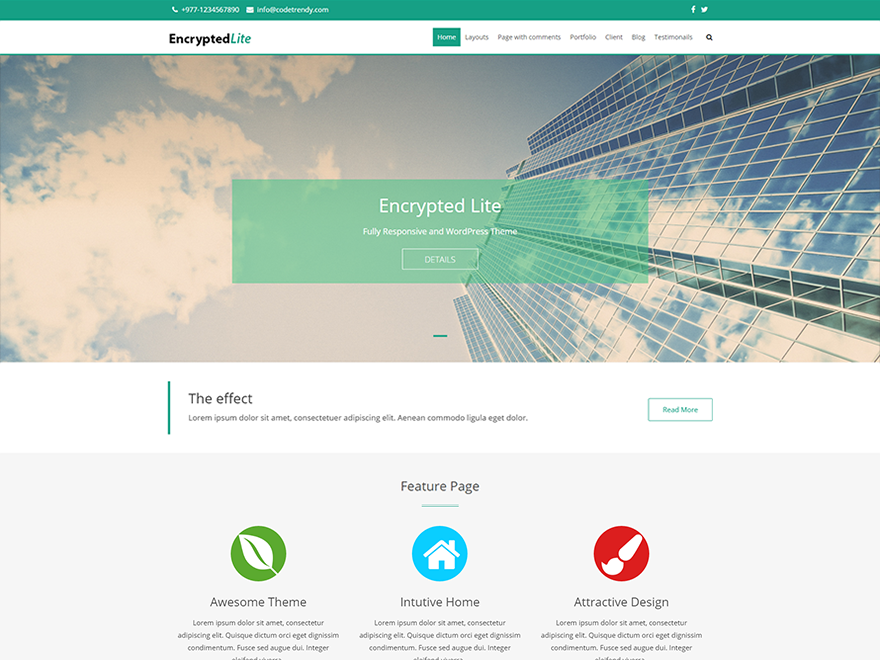 Encrypted Lite Green theme screenshot