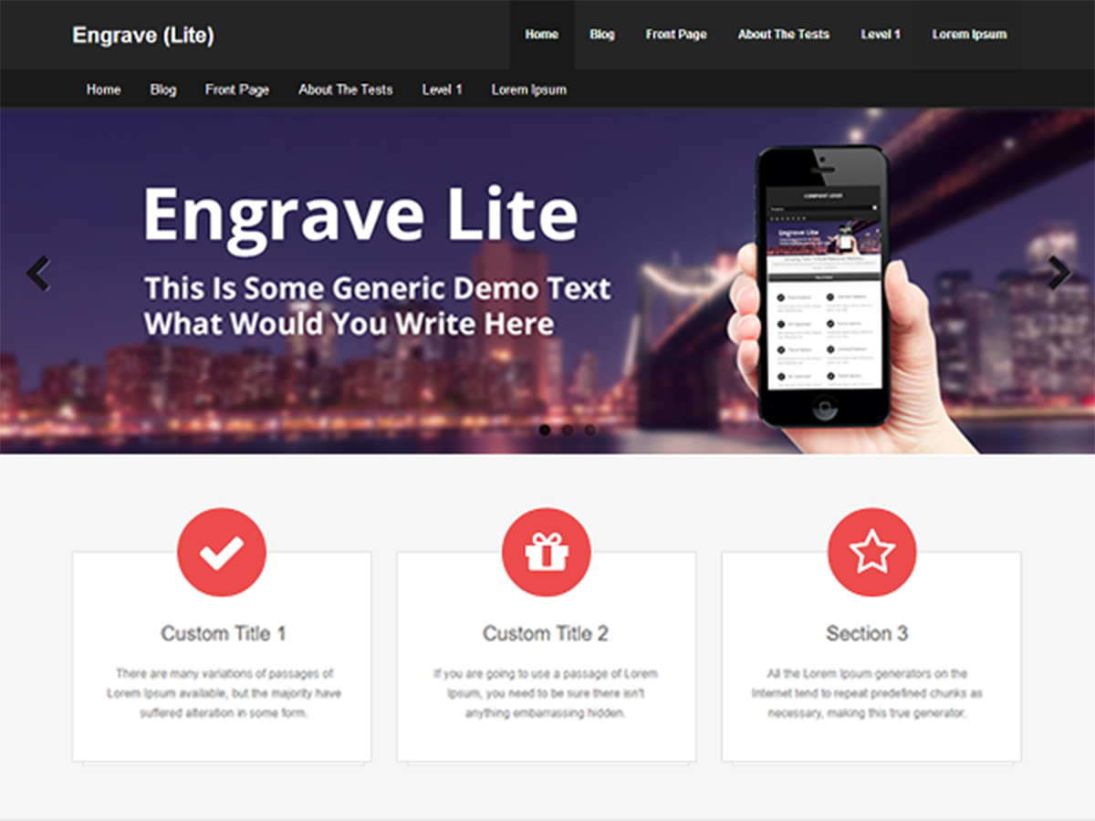 Engrave (Lite) theme screenshot