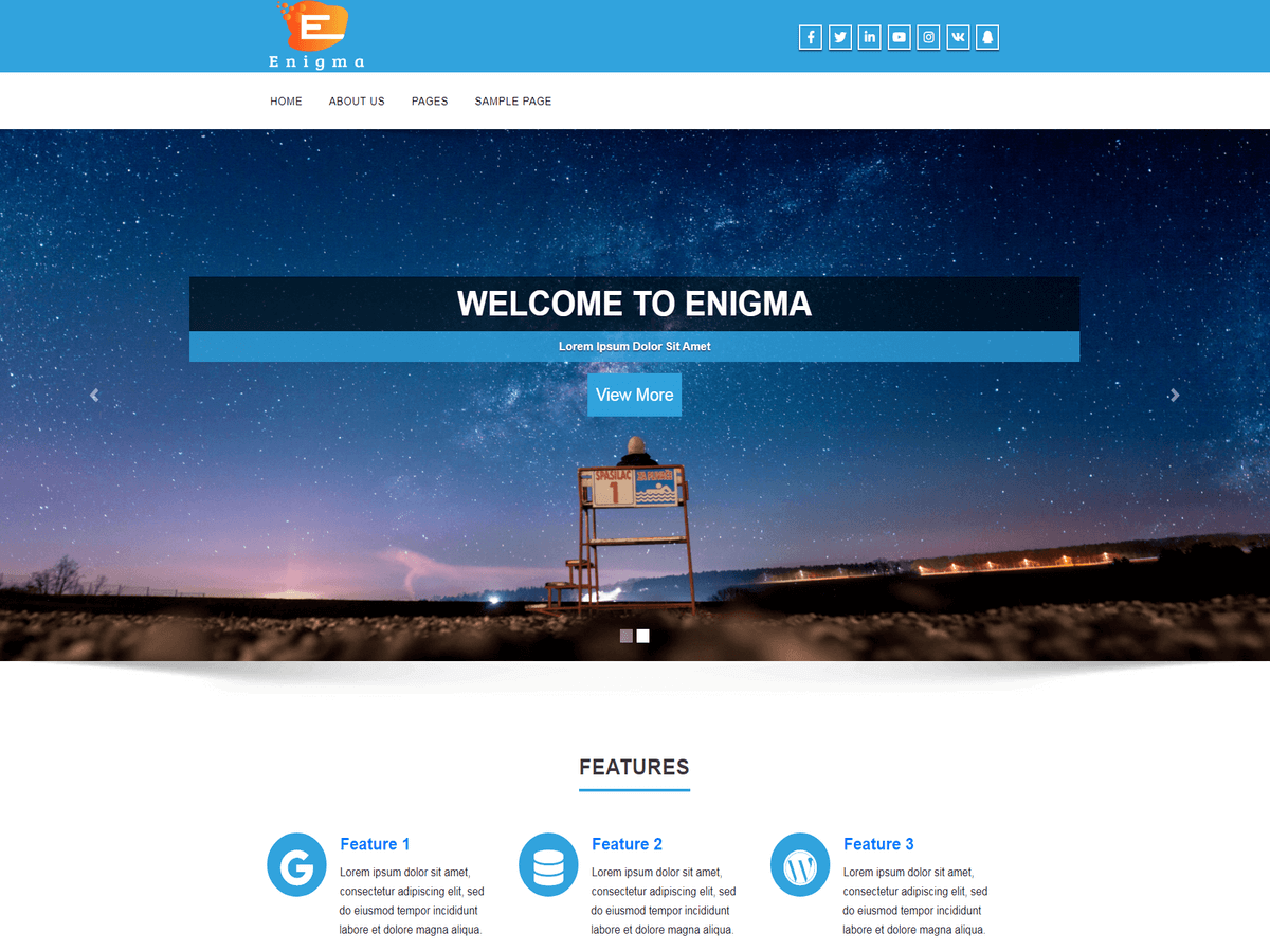 Enigma theme screenshot