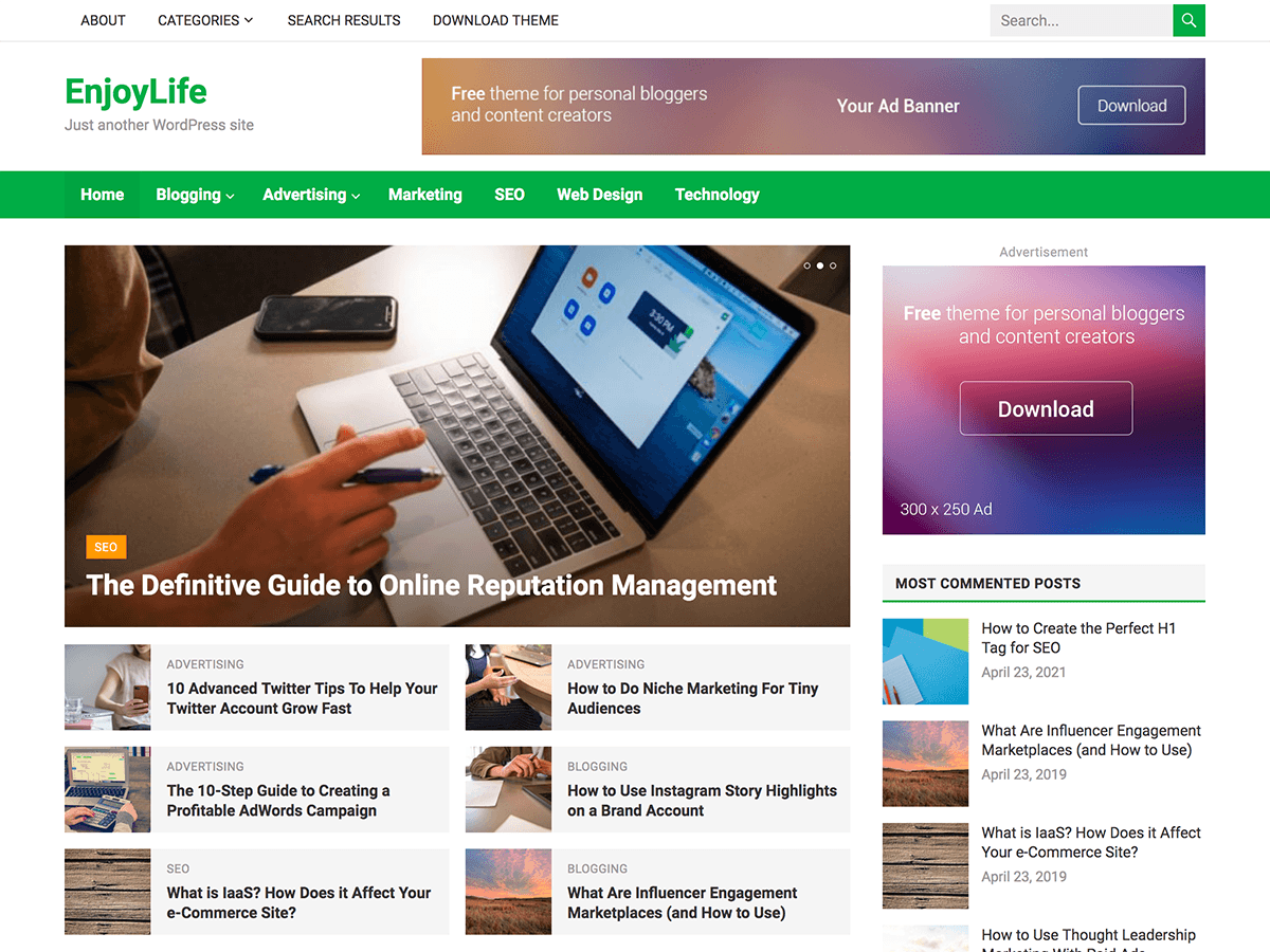 EnjoyLife theme screenshot