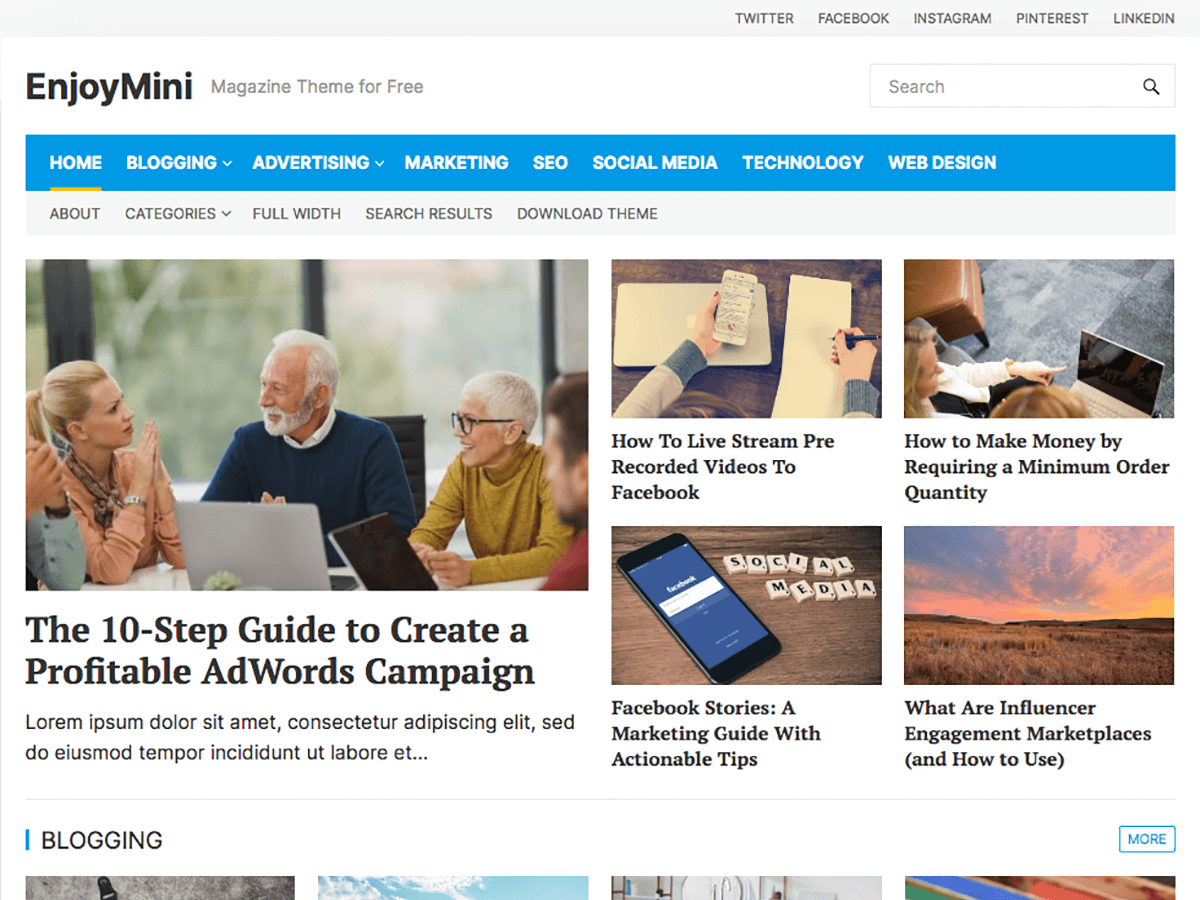 EnjoyMini theme screenshot