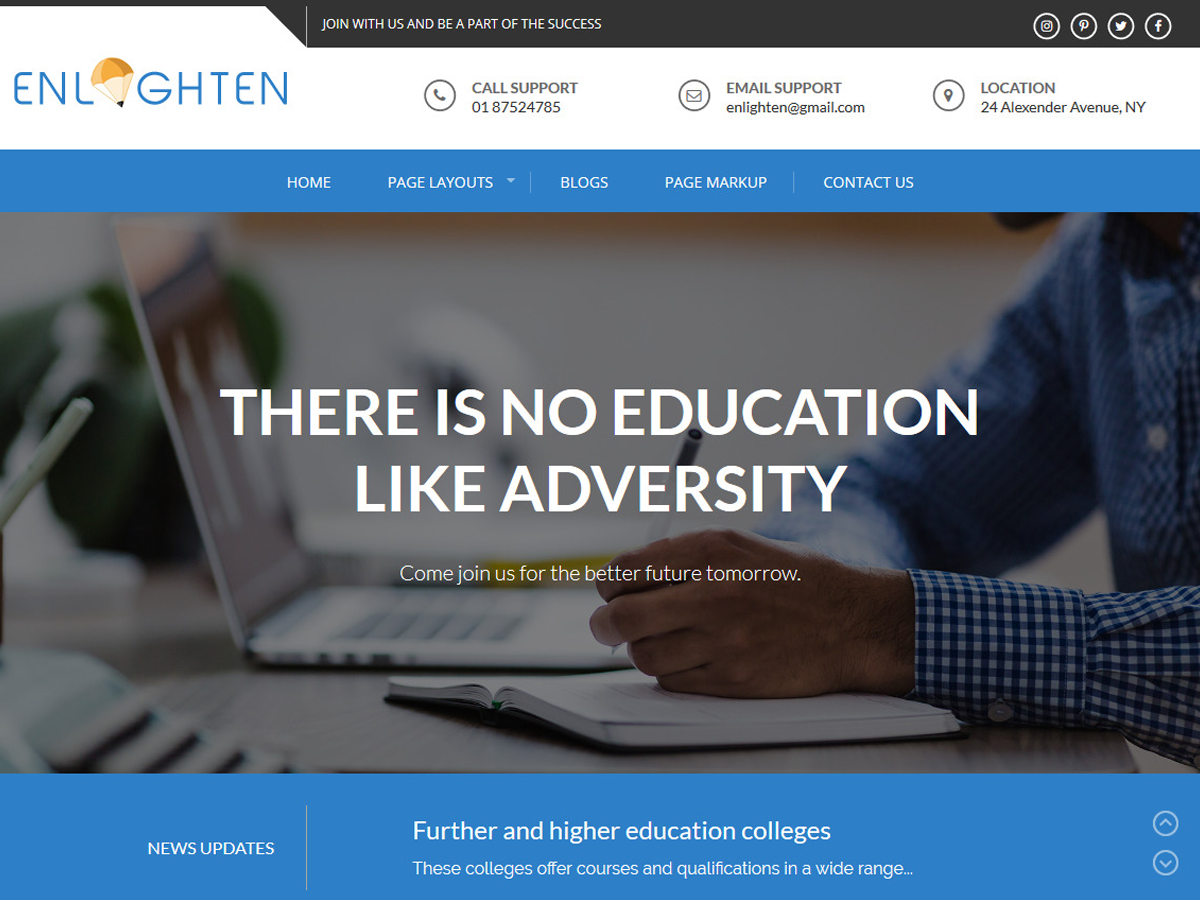Enlighten theme screenshot