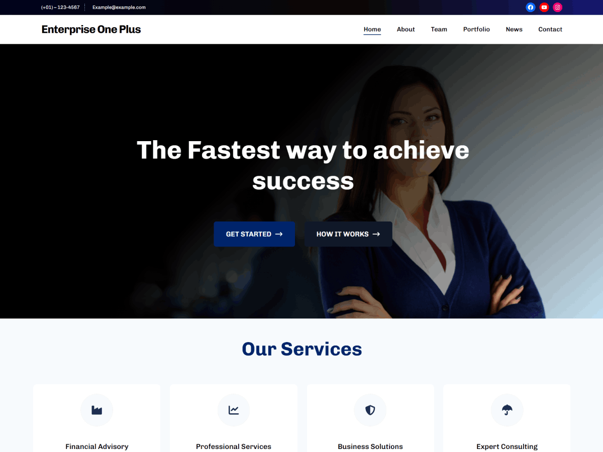 Enterprise One Plus theme screenshot