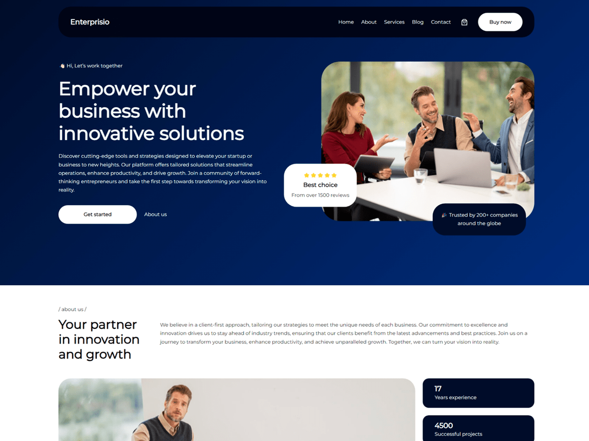 Enterprisio theme screenshot
