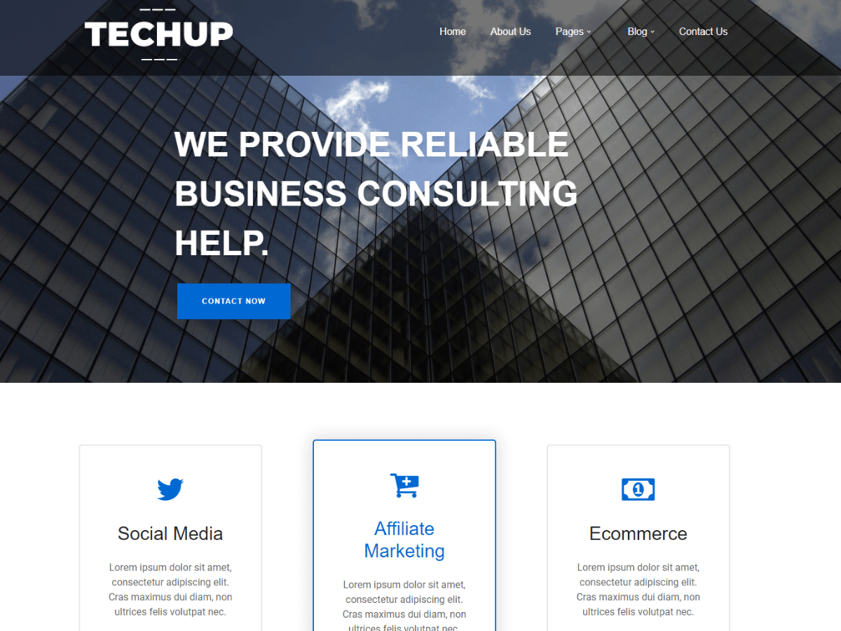 Entertainment Techup theme screenshot