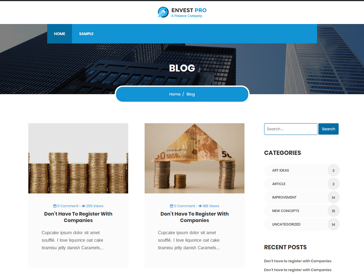 EnvestPro Lite theme screenshot