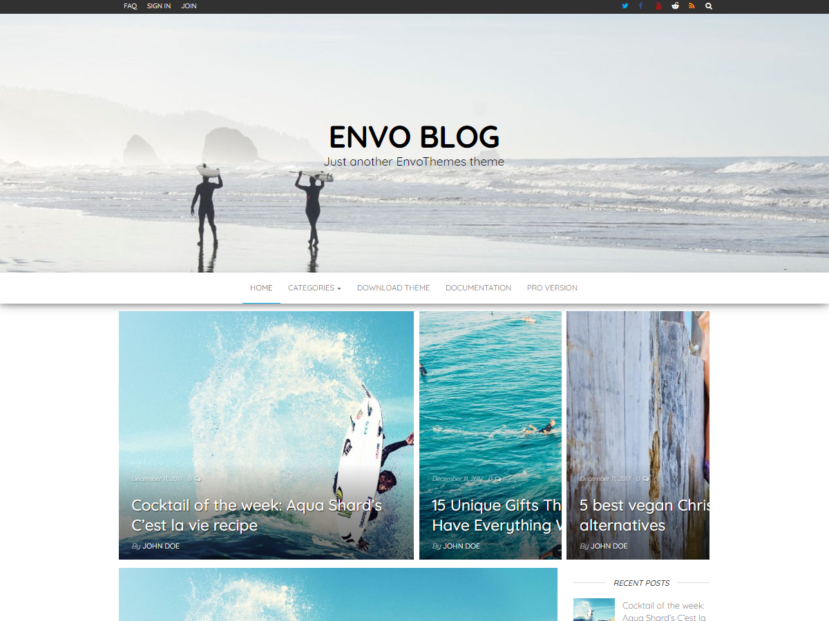 Envo Blog theme screenshot