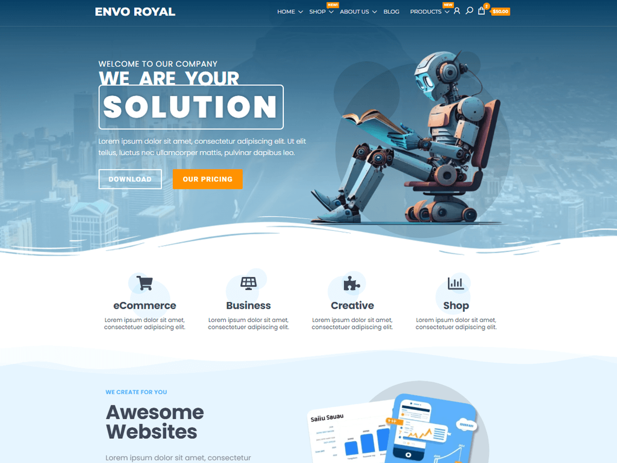 Envo Royal theme screenshot