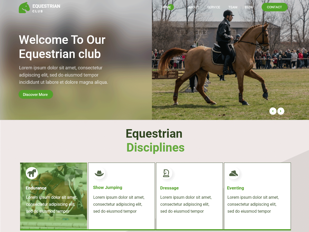 Equestrian Center theme screenshot