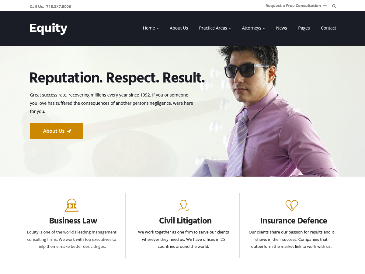 Equity theme screenshot