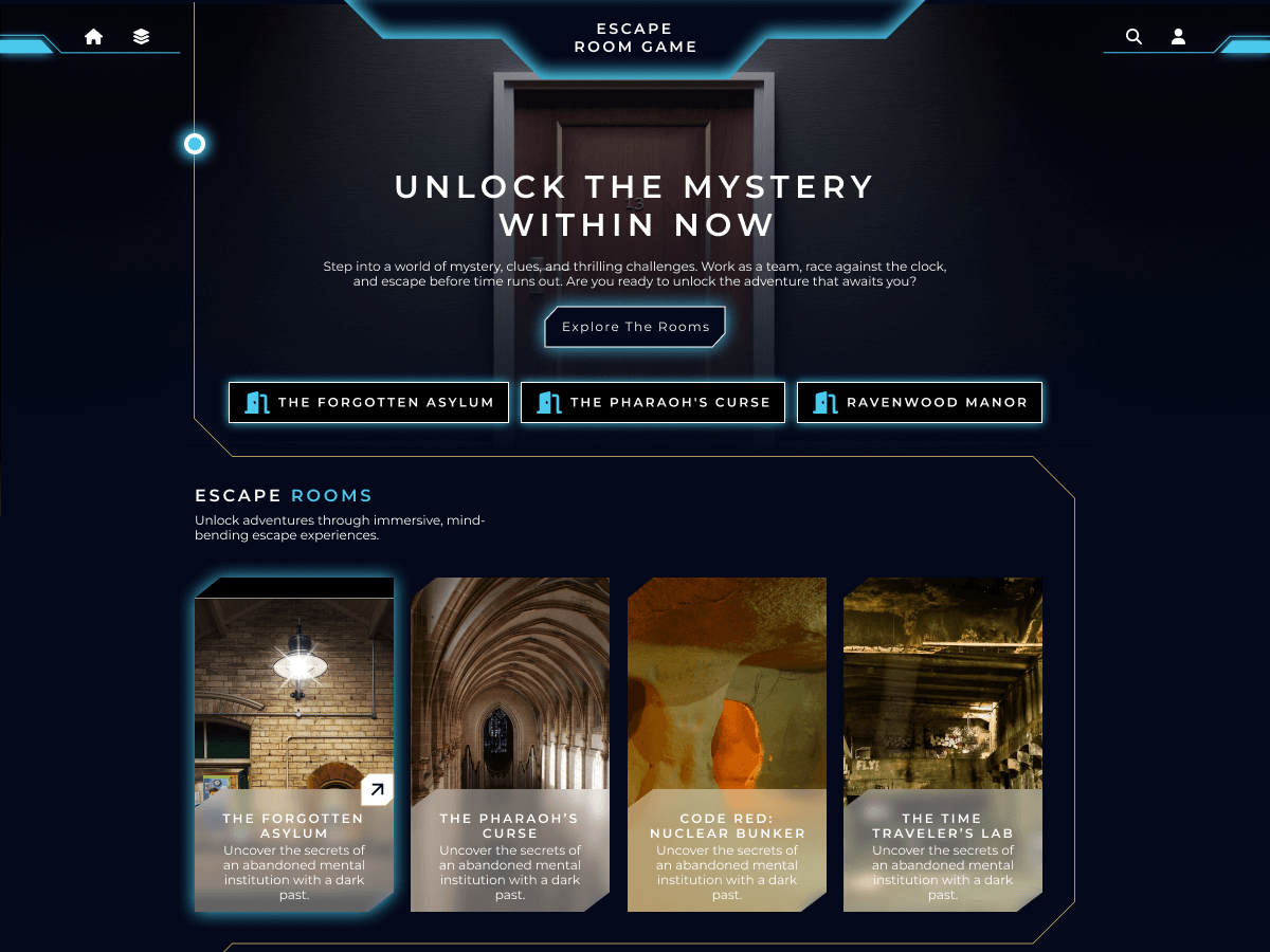 Escape Room Game theme screenshot