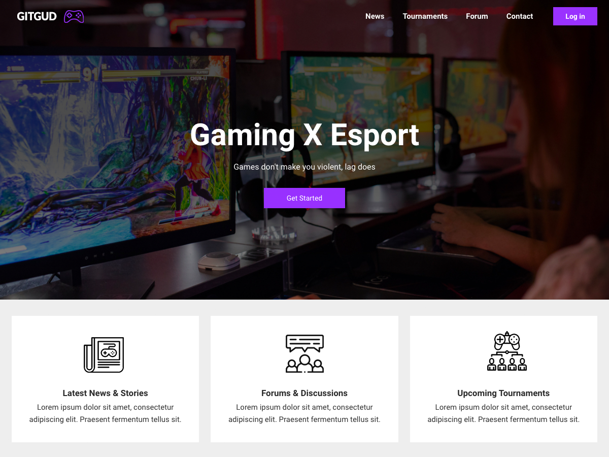 Esport X Gaming theme screenshot
