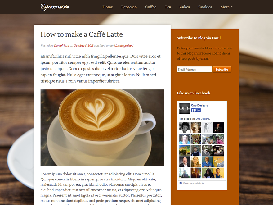 Espressionista theme screenshot