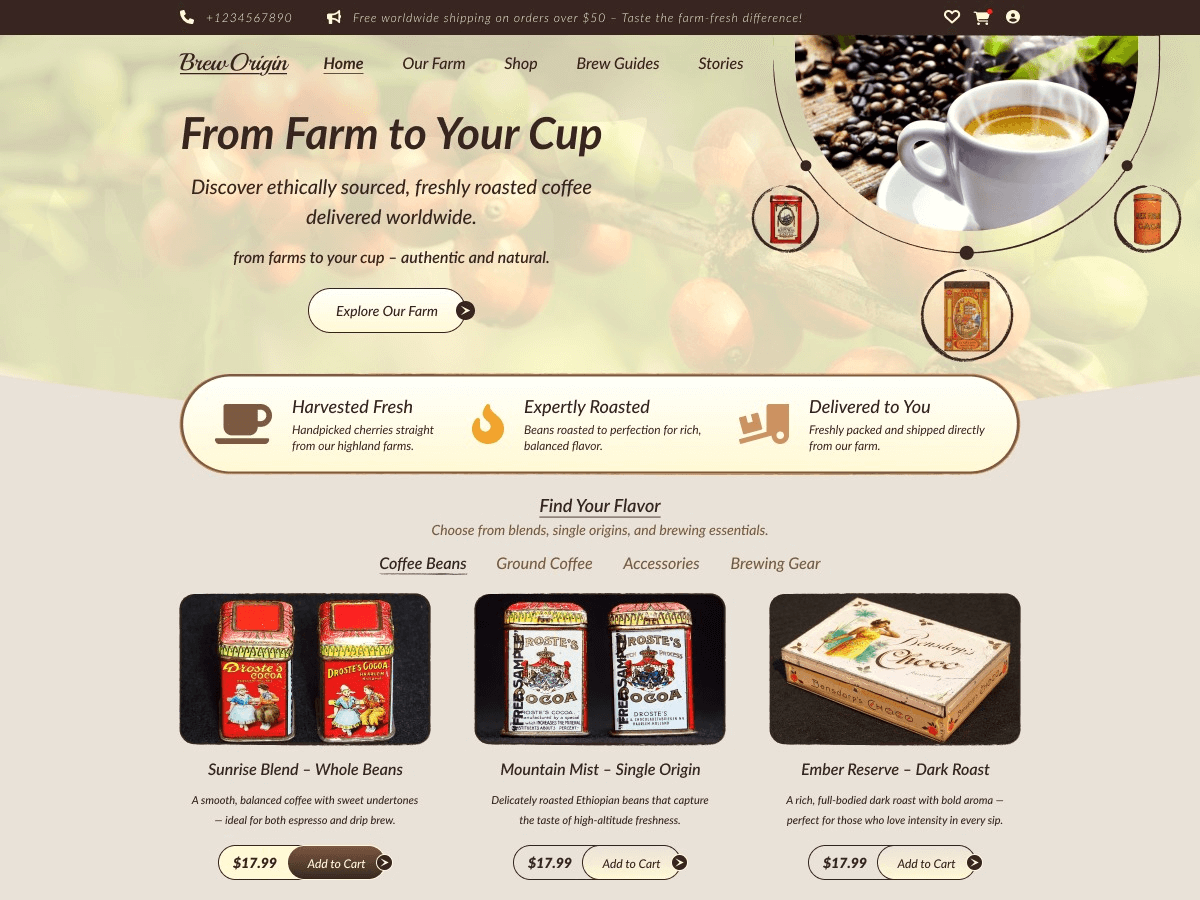 Espresso Shop theme screenshot