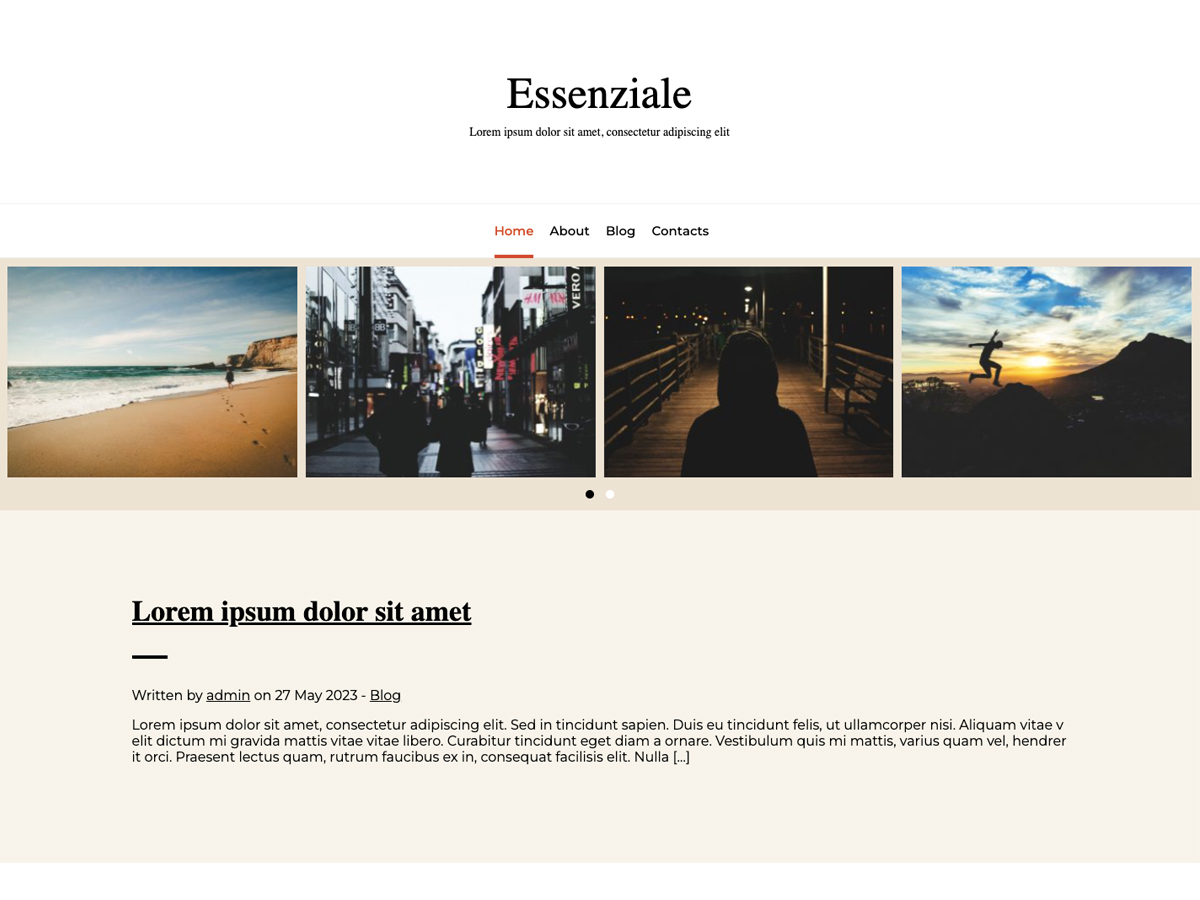 Essenziale theme screenshot