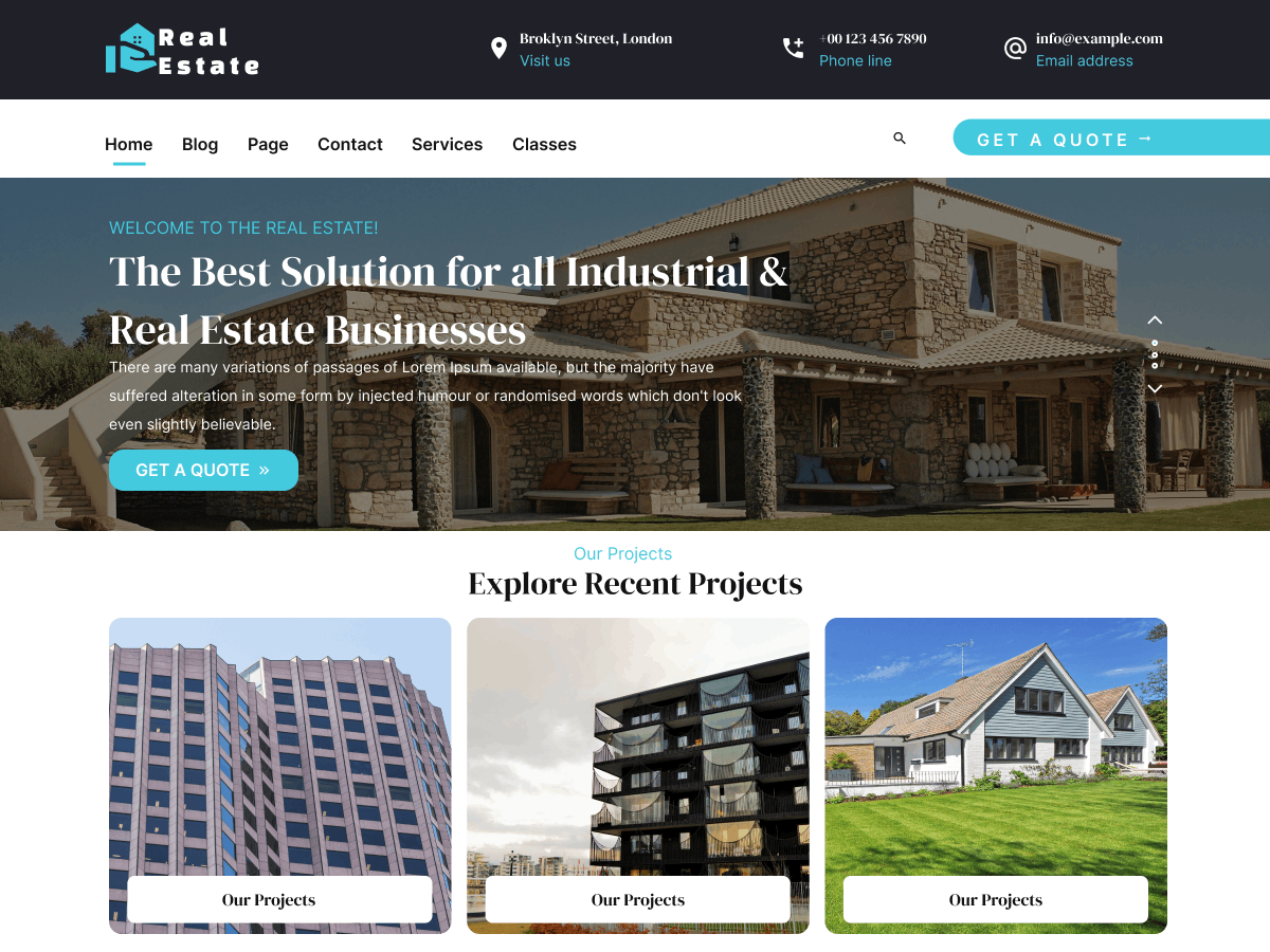 Estate Rental Listings theme screenshot