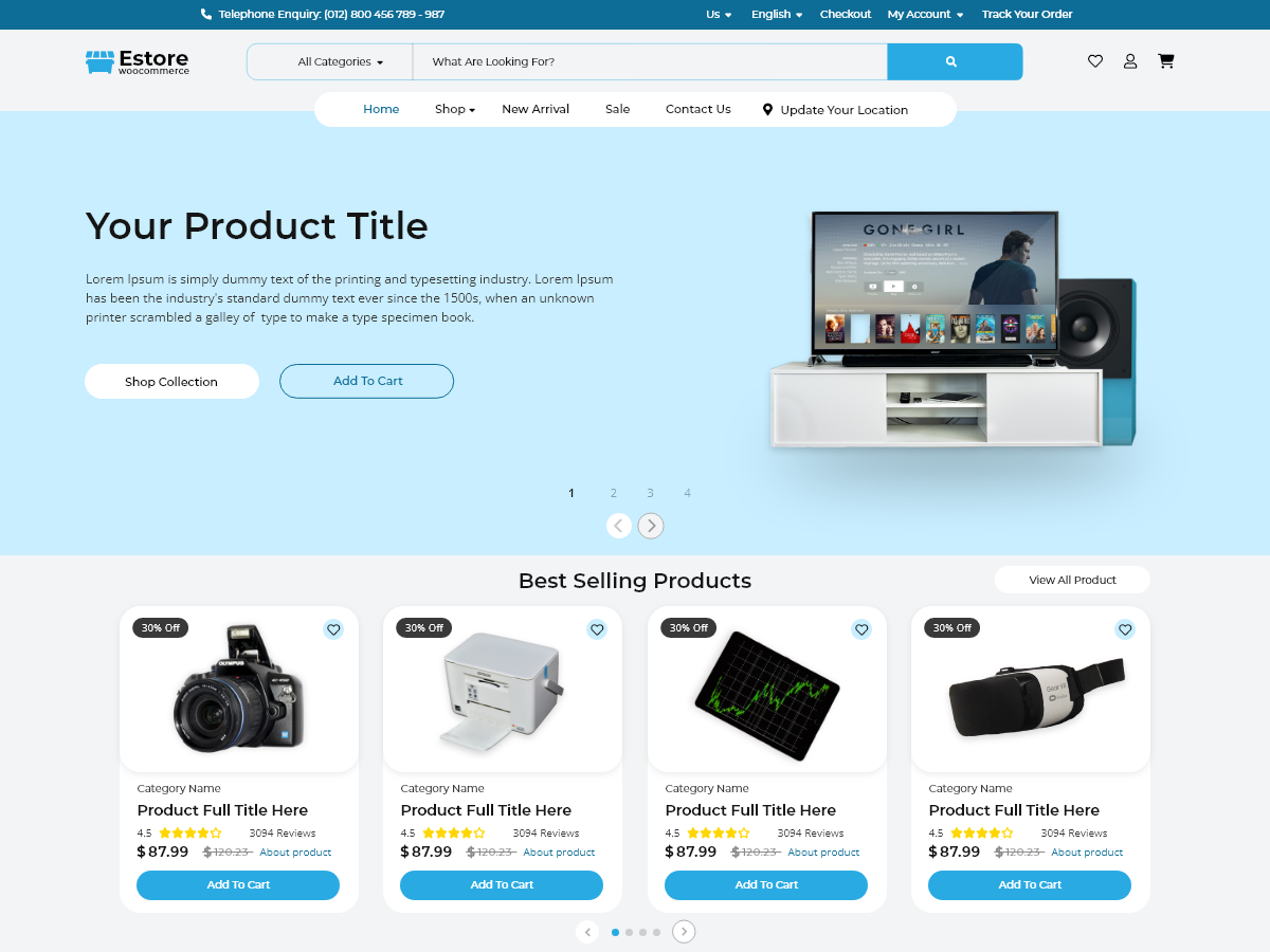 Estore Woocommerce theme screenshot