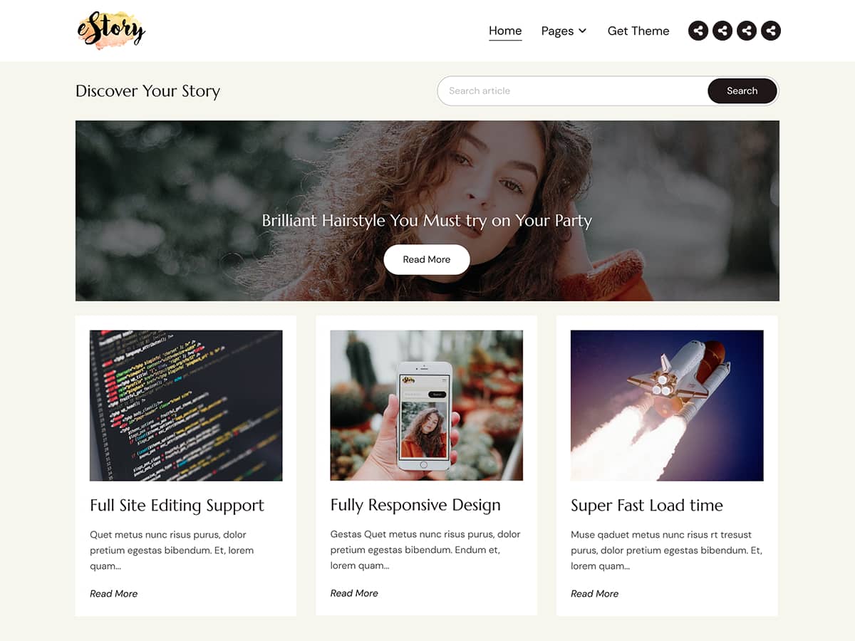 eStory theme screenshot