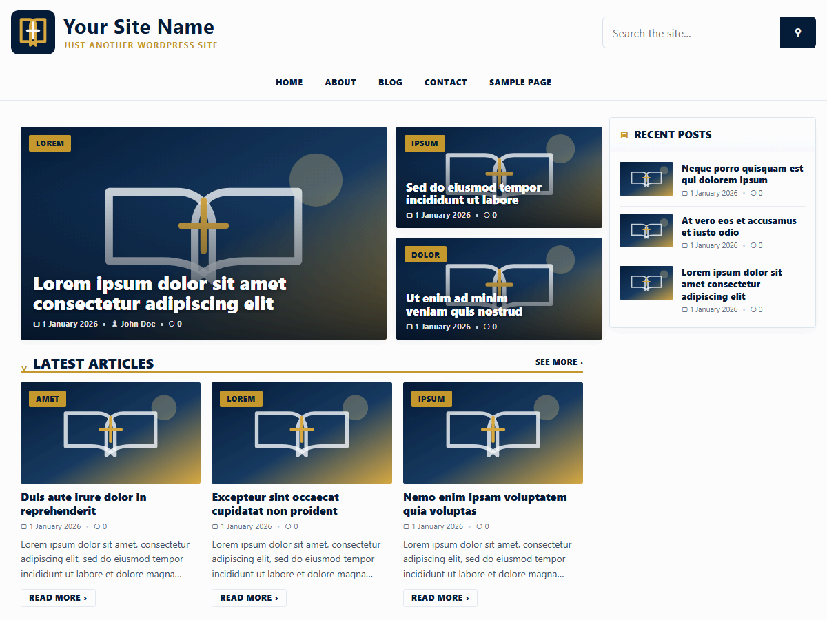 Estudo Biblico Template theme screenshot