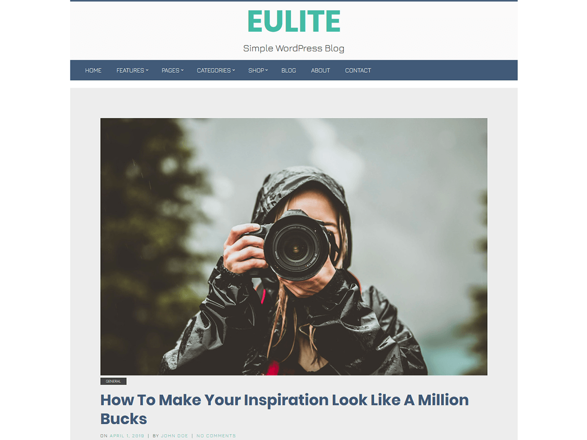 Eulite theme screenshot