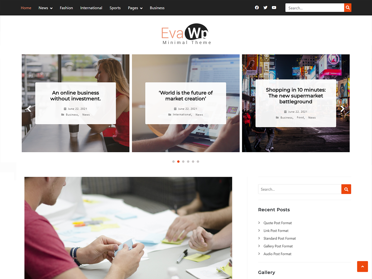 evaWp theme screenshot