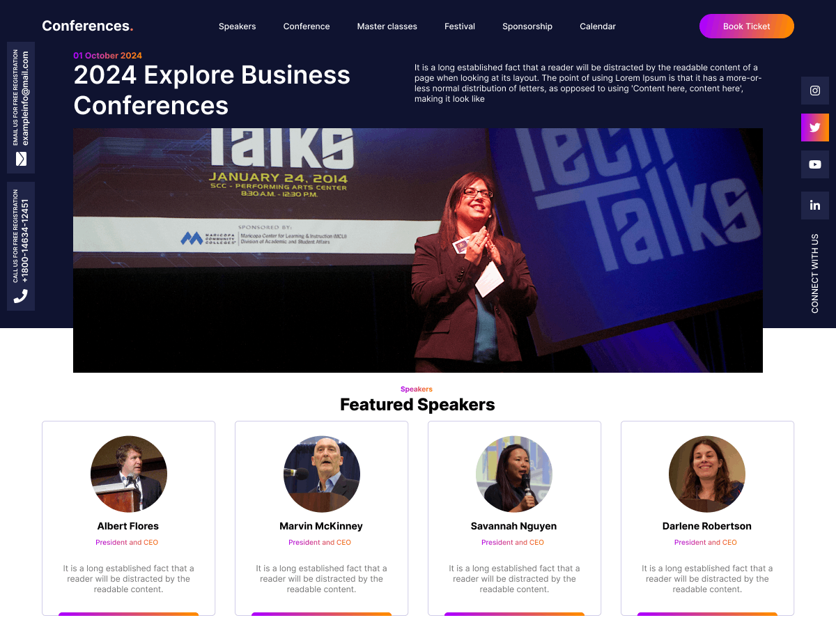 Event Conference theme screenshot