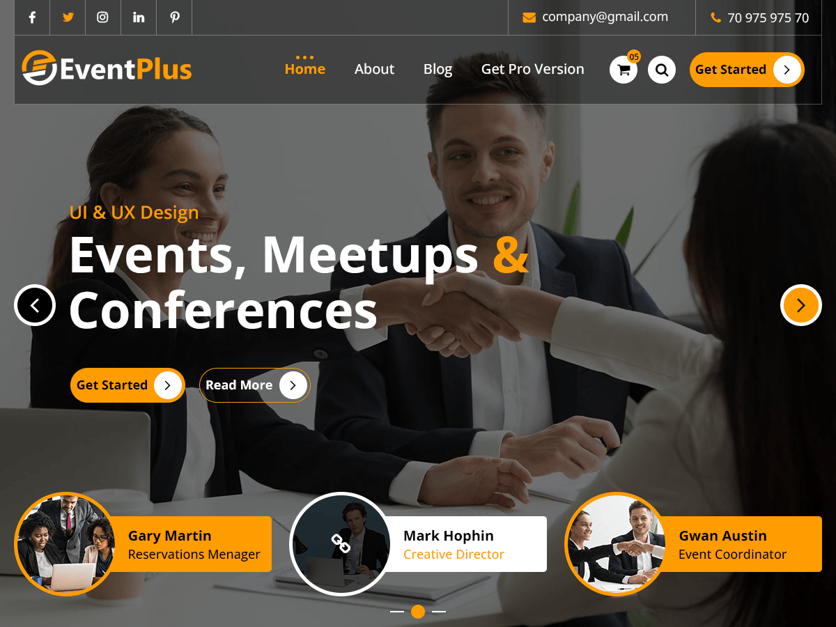 EventPlus theme screenshot