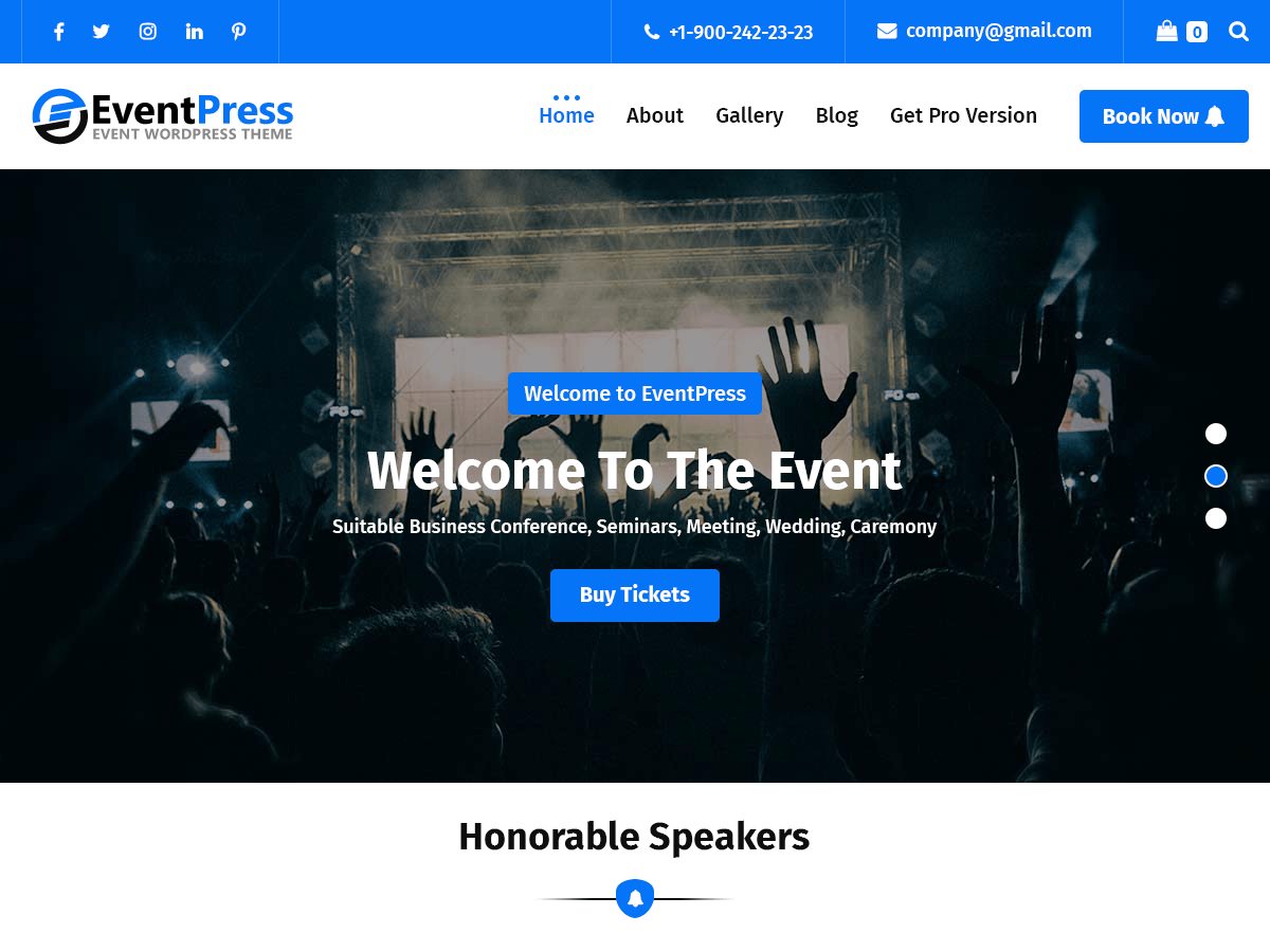 EventPress theme screenshot