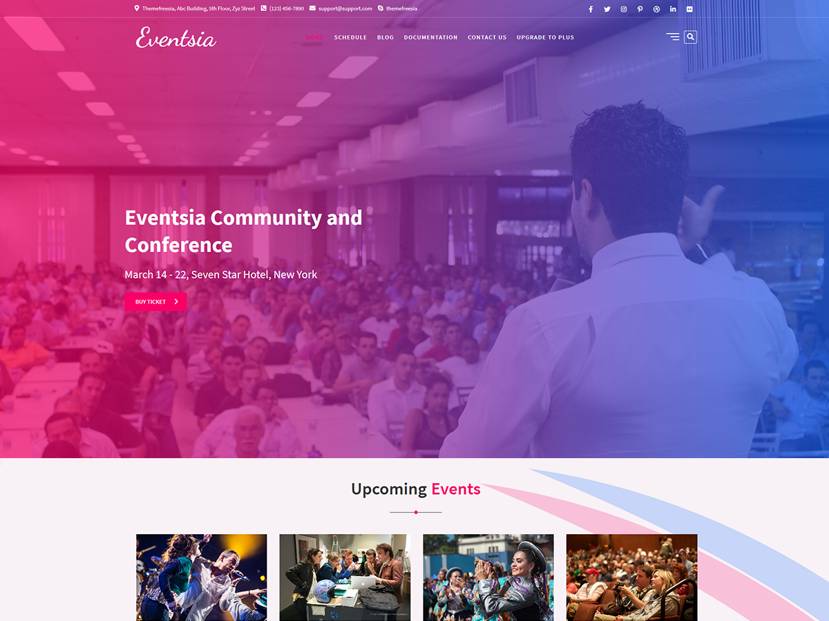 Eventsia theme screenshot
