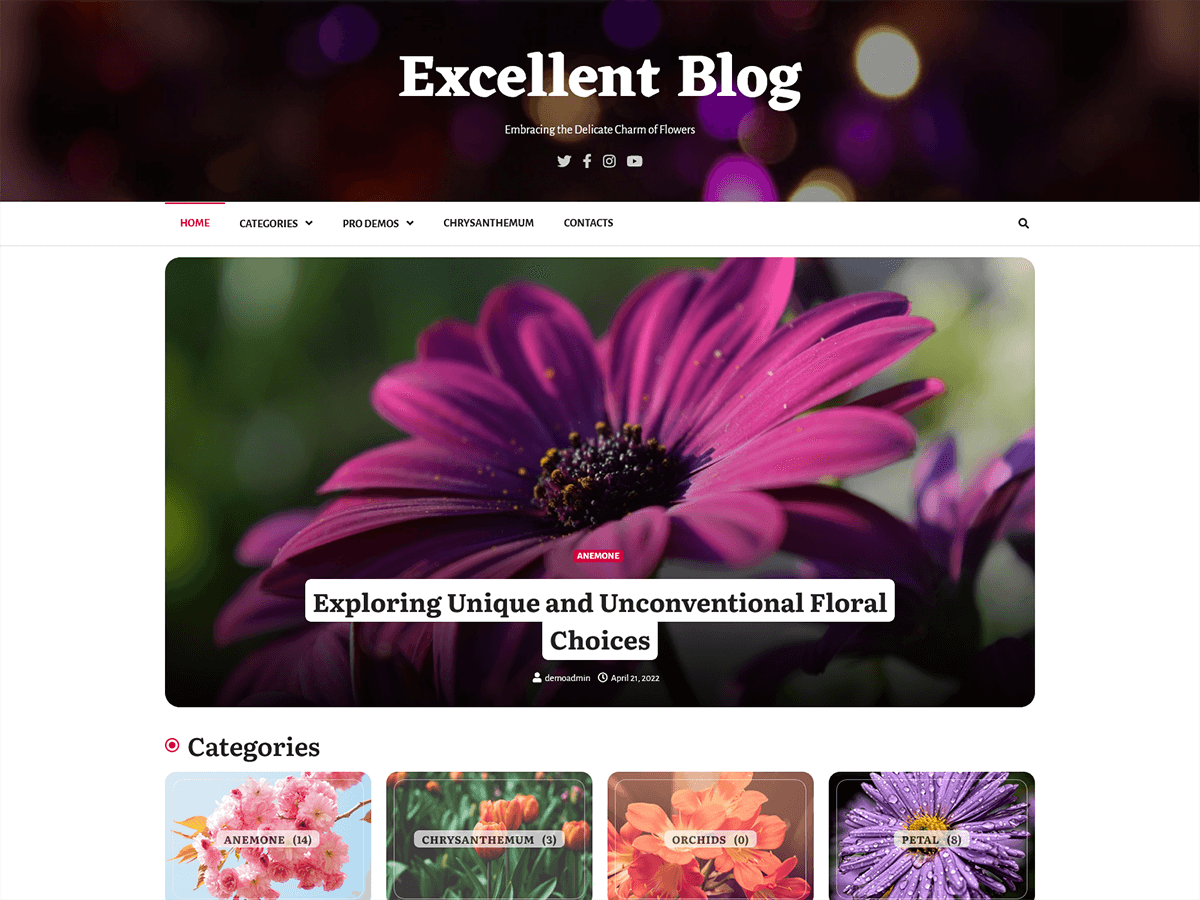 Excellent Blog theme screenshot