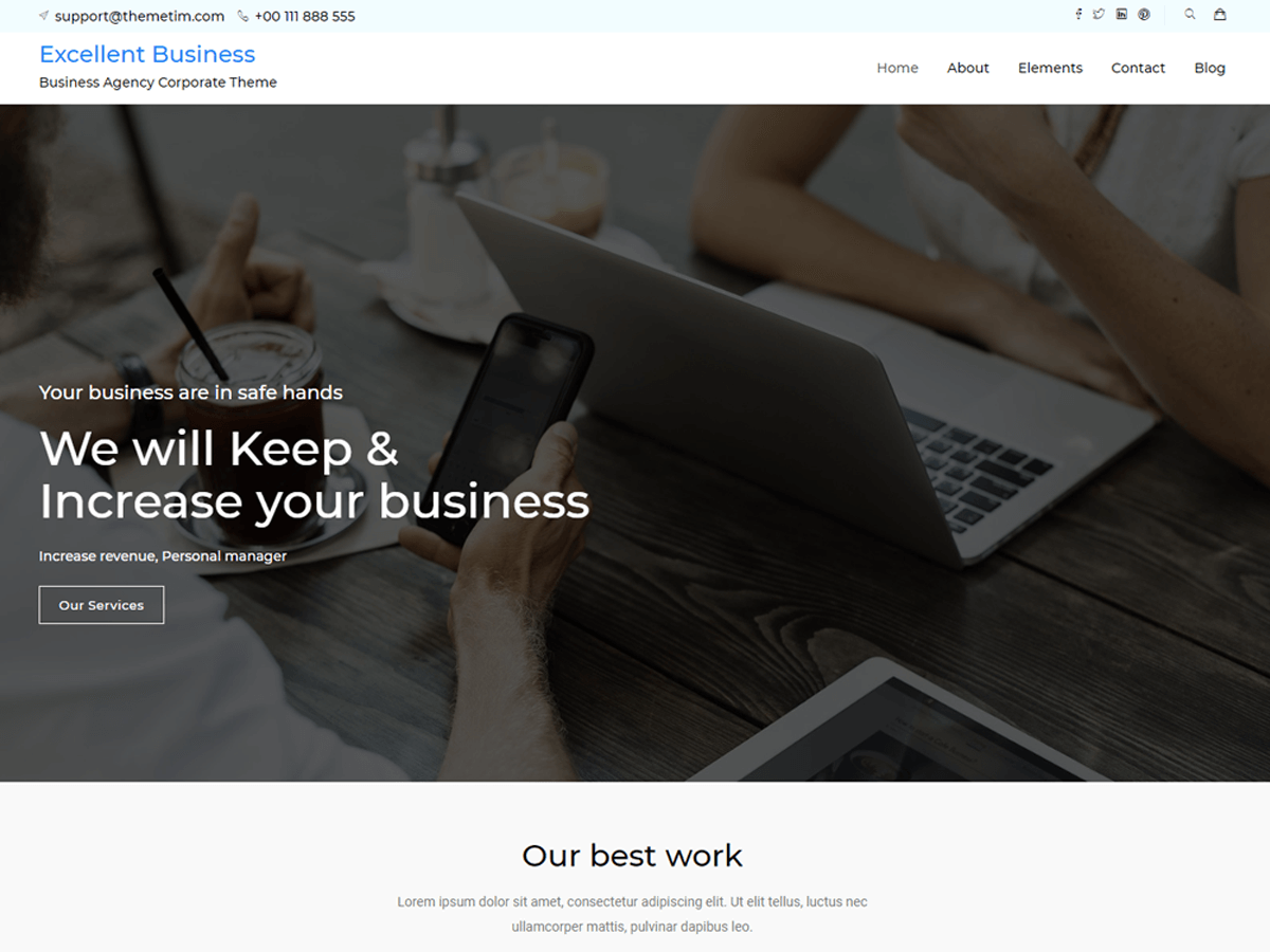 excellent-business theme screenshot