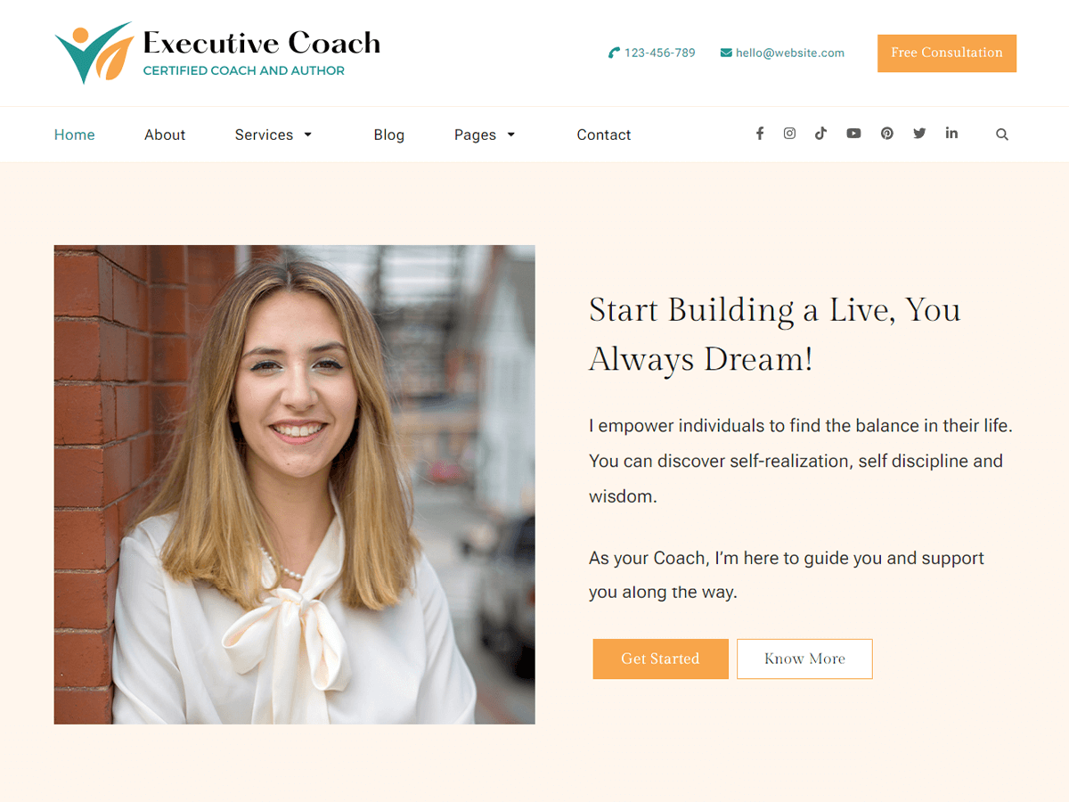 Executive Coach theme screenshot