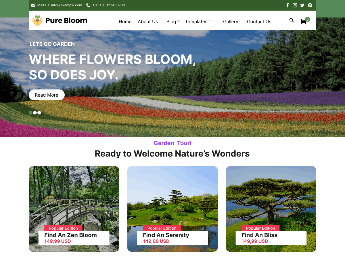 Exotic Plant Store theme screenshot